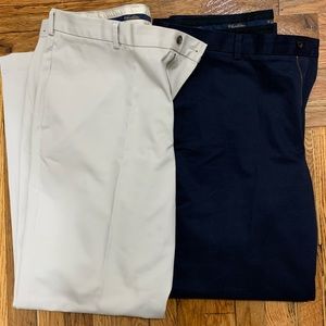 Bundle-2 Pairs of Brooks Brothers Chino Pants Both 40x32-Navy Blue and Off White